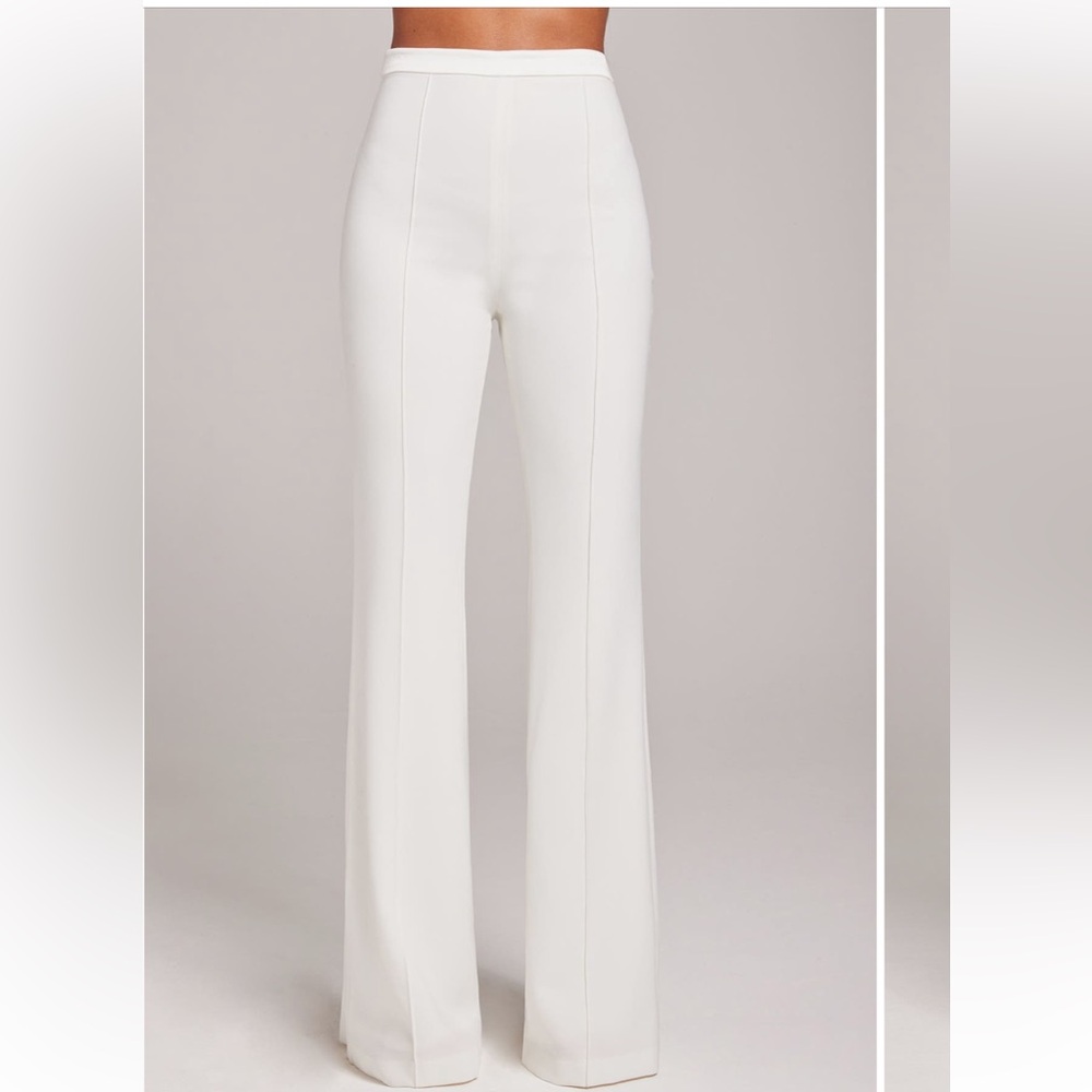 NADINE MERABI White Flare Pants